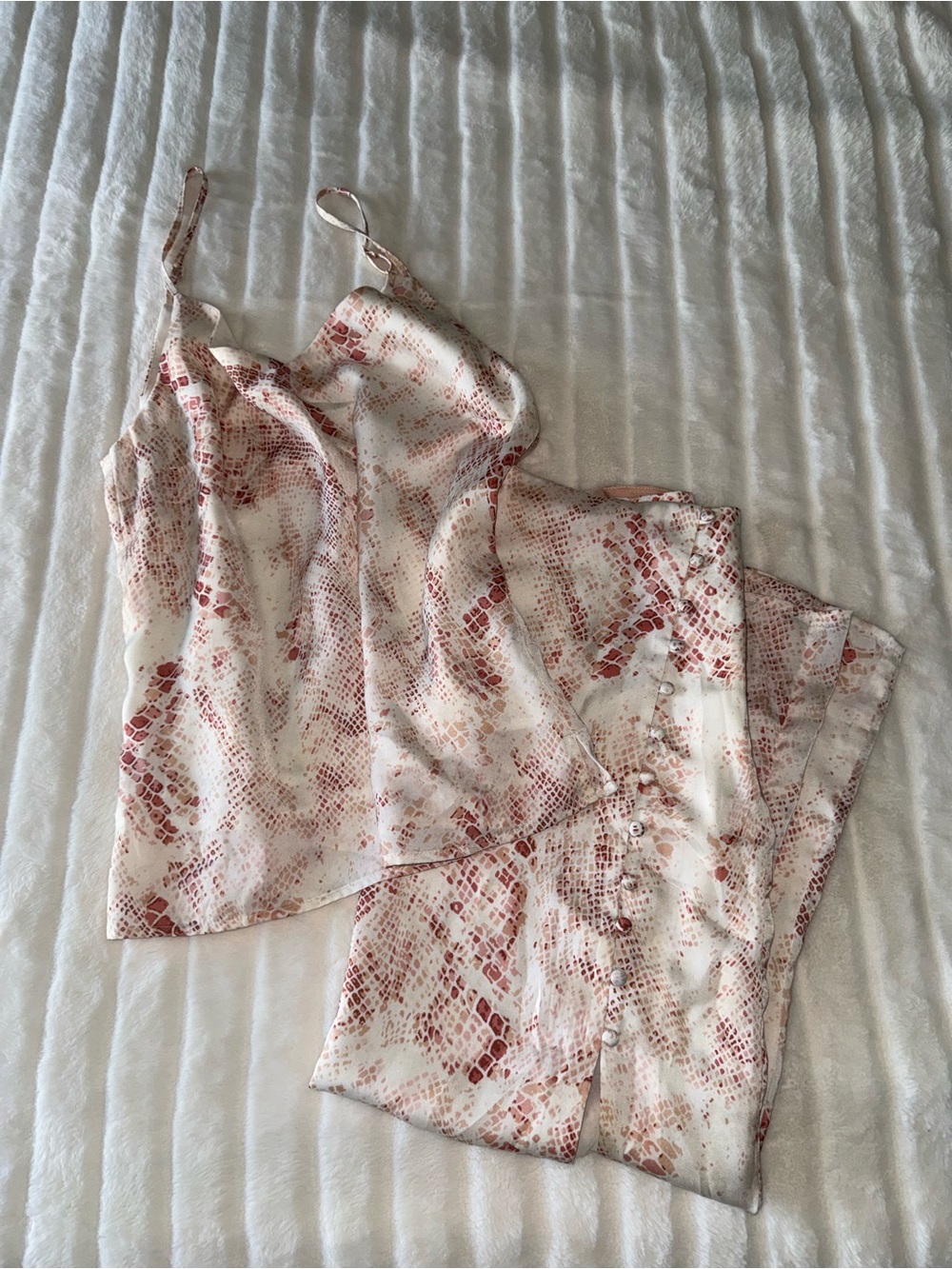 Pink snake print set